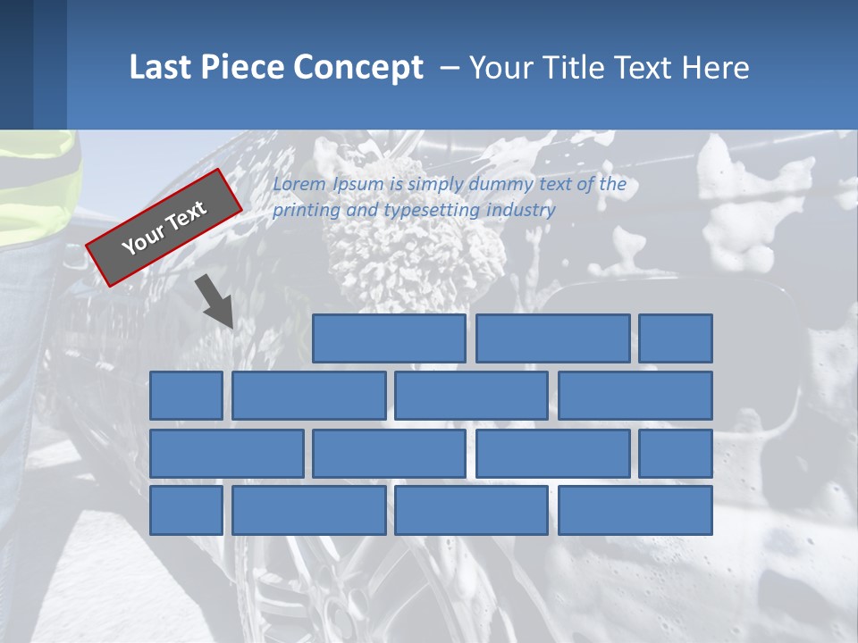 A Person Washing A Car With A Sponge Powerpoint Template PowerPoint Template