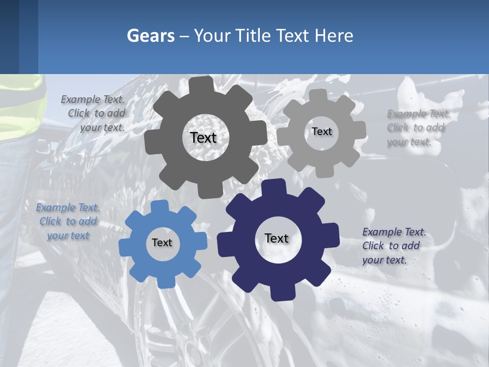 A Person Washing A Car With A Sponge Powerpoint Template PowerPoint Template