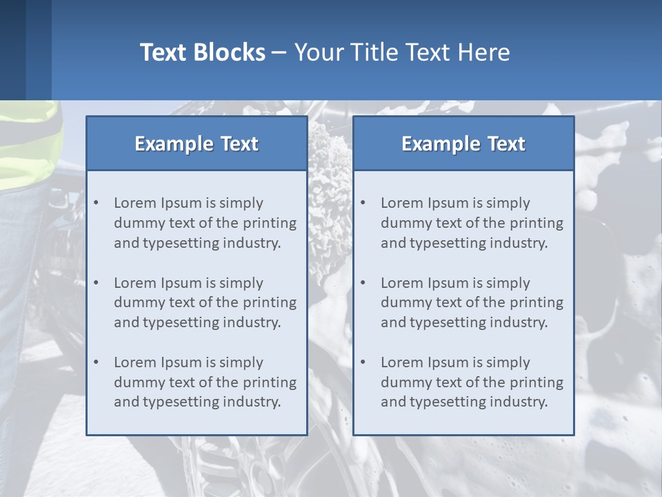 A Person Washing A Car With A Sponge Powerpoint Template PowerPoint Template