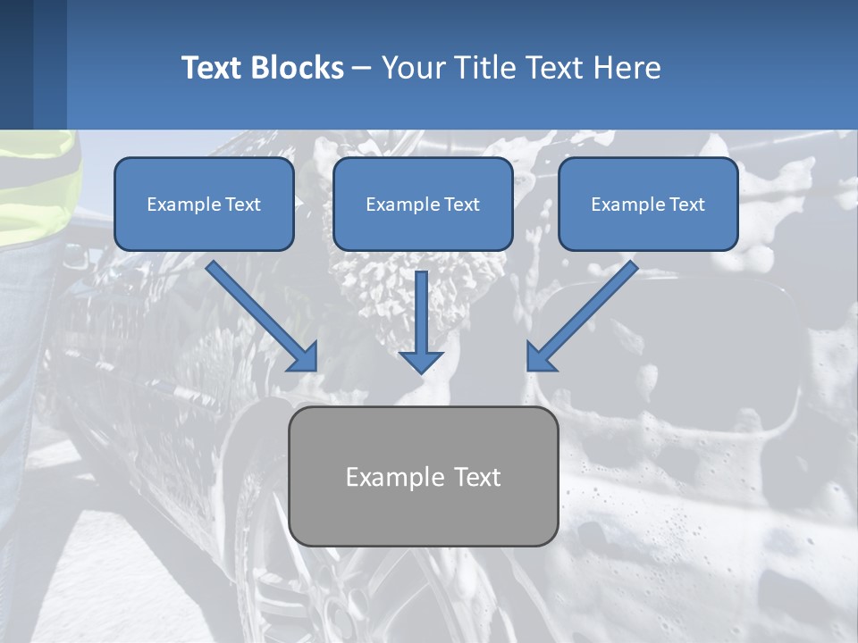 A Person Washing A Car With A Sponge Powerpoint Template PowerPoint Template