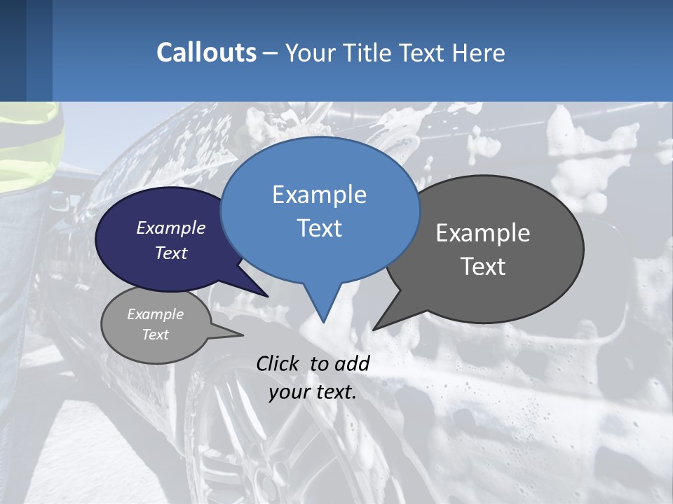 A Person Washing A Car With A Sponge Powerpoint Template PowerPoint Template