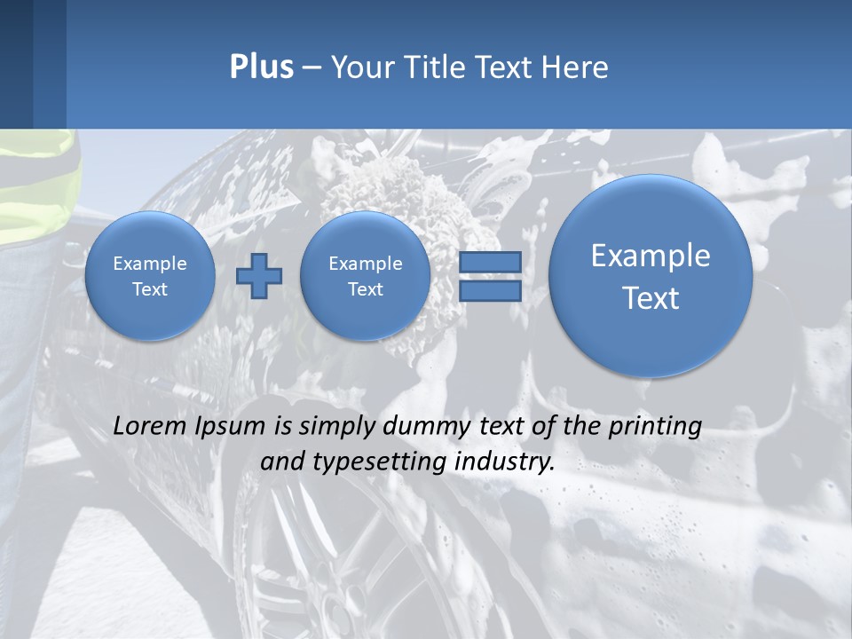 A Person Washing A Car With A Sponge Powerpoint Template PowerPoint Template