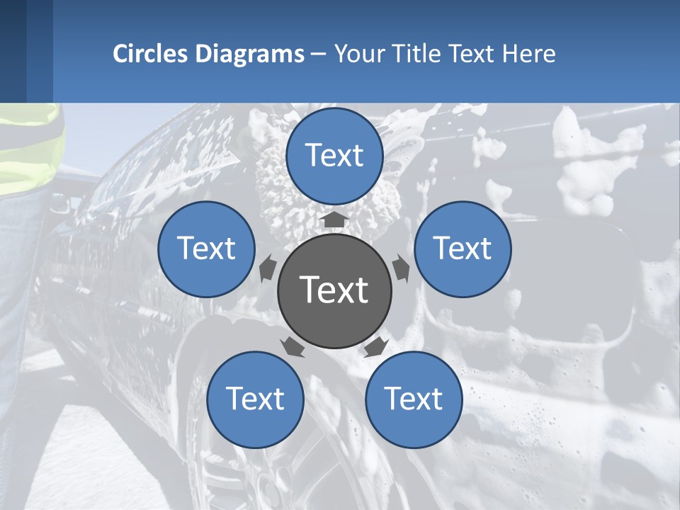 A Person Washing A Car With A Sponge Powerpoint Template PowerPoint Template