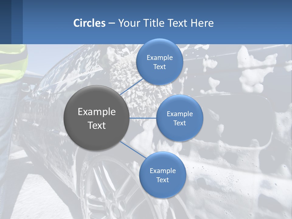 A Person Washing A Car With A Sponge Powerpoint Template PowerPoint Template