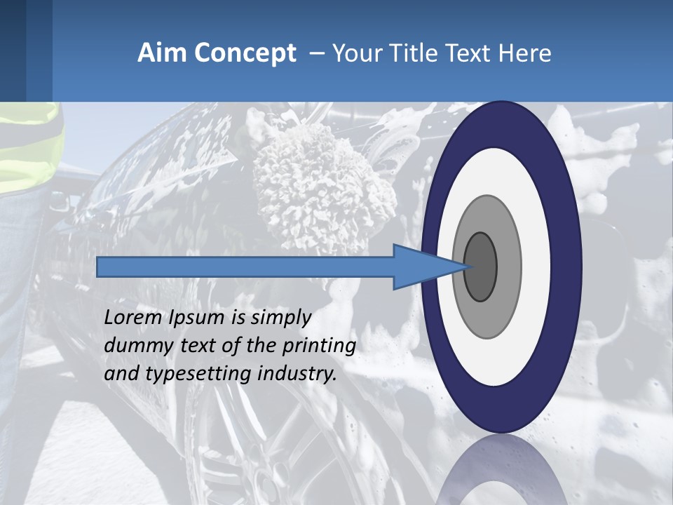 A Person Washing A Car With A Sponge Powerpoint Template PowerPoint Template