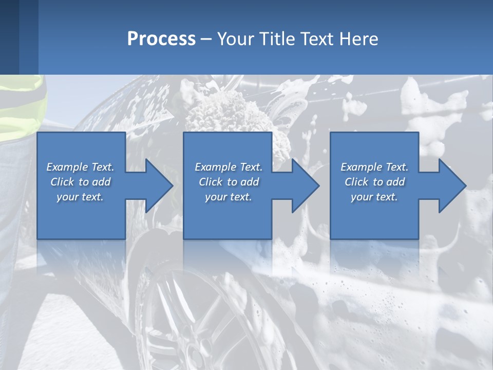 A Person Washing A Car With A Sponge Powerpoint Template PowerPoint Template