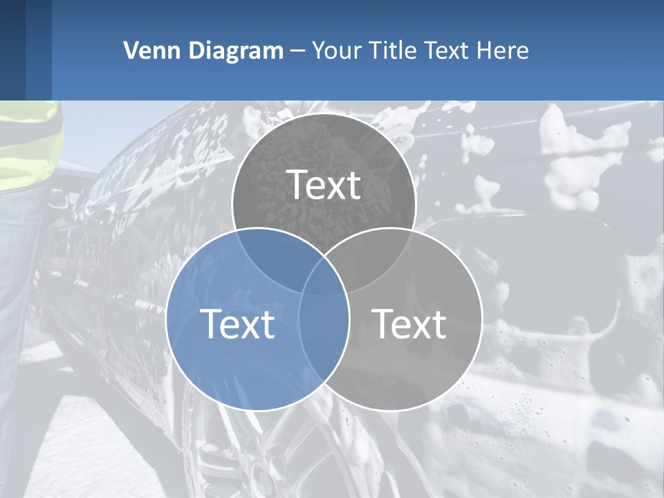 A Person Washing A Car With A Sponge Powerpoint Template PowerPoint Template