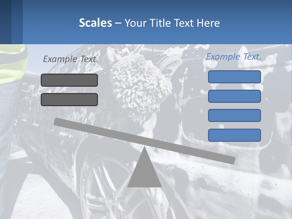 A Person Washing A Car With A Sponge Powerpoint Template PowerPoint Template