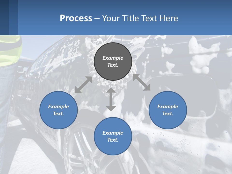 A Person Washing A Car With A Sponge Powerpoint Template PowerPoint Template