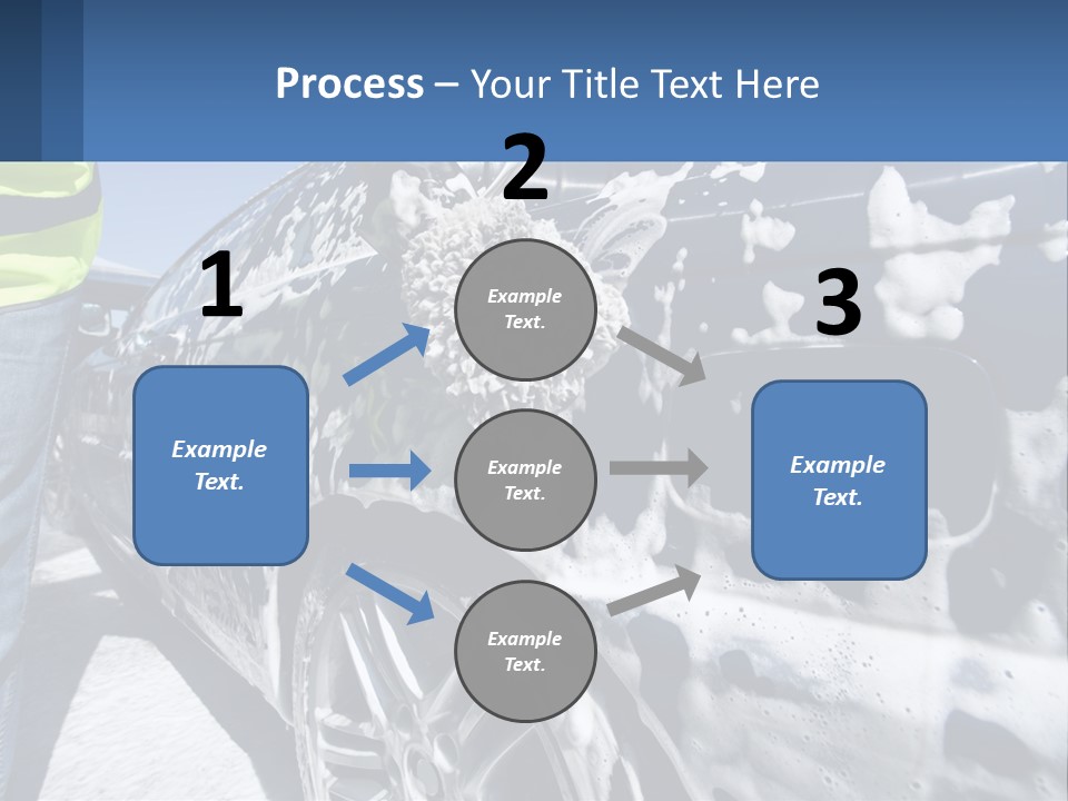 A Person Washing A Car With A Sponge Powerpoint Template PowerPoint Template