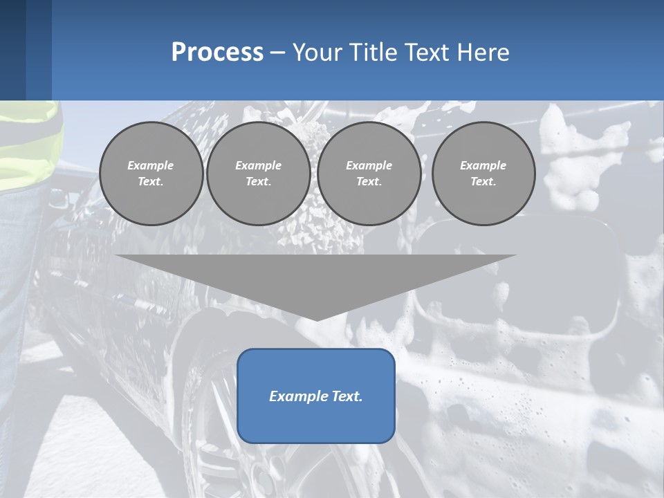 A Person Washing A Car With A Sponge Powerpoint Template PowerPoint Template