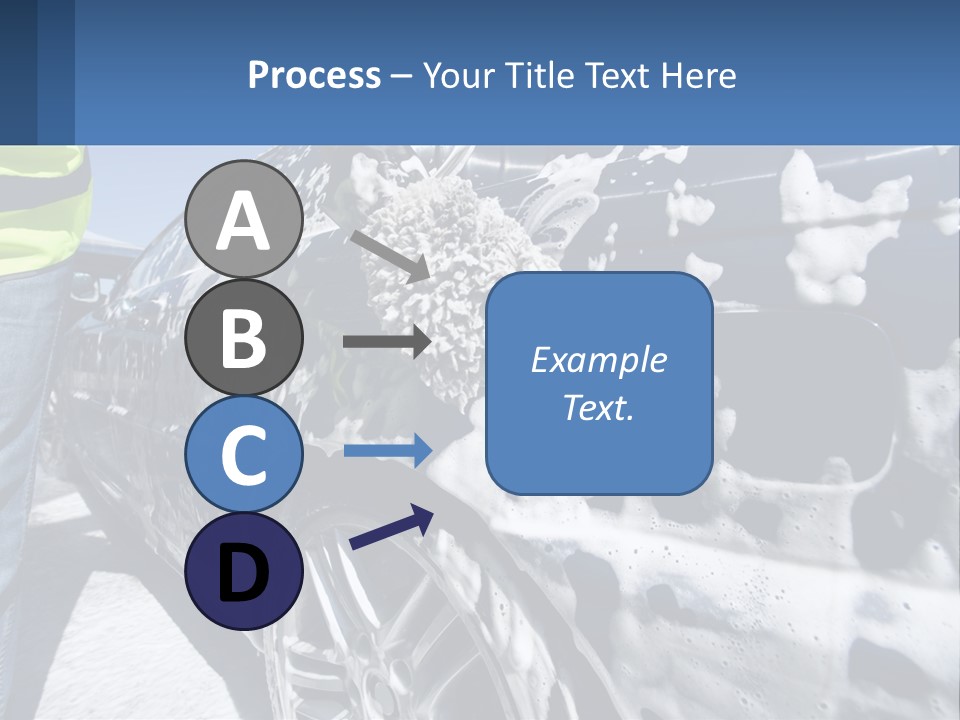 A Person Washing A Car With A Sponge Powerpoint Template PowerPoint Template