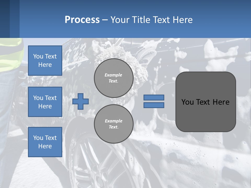 A Person Washing A Car With A Sponge Powerpoint Template PowerPoint Template