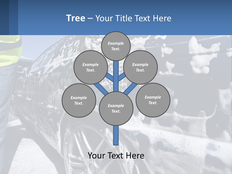 A Person Washing A Car With A Sponge Powerpoint Template PowerPoint Template
