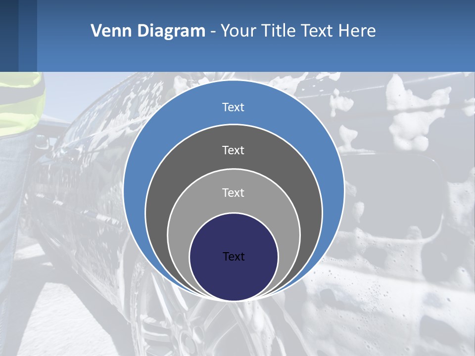 A Person Washing A Car With A Sponge Powerpoint Template PowerPoint Template