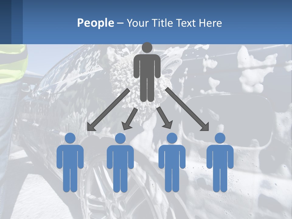 A Person Washing A Car With A Sponge Powerpoint Template PowerPoint Template