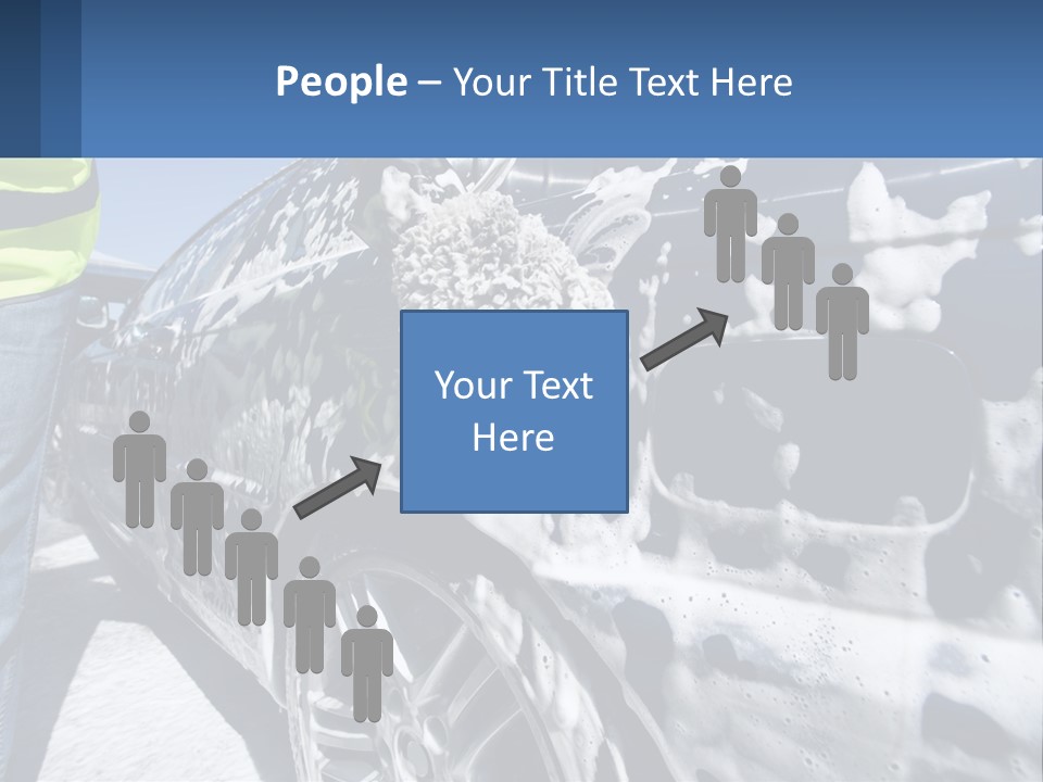 A Person Washing A Car With A Sponge Powerpoint Template PowerPoint Template