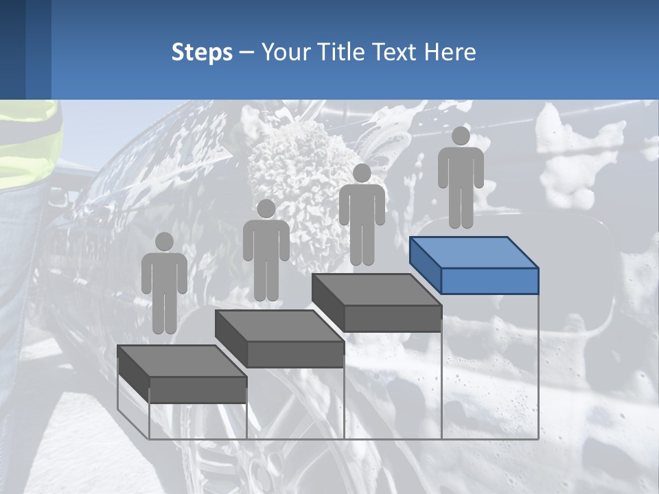 A Person Washing A Car With A Sponge Powerpoint Template PowerPoint Template