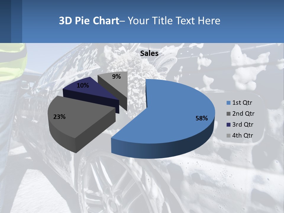 A Person Washing A Car With A Sponge Powerpoint Template PowerPoint Template