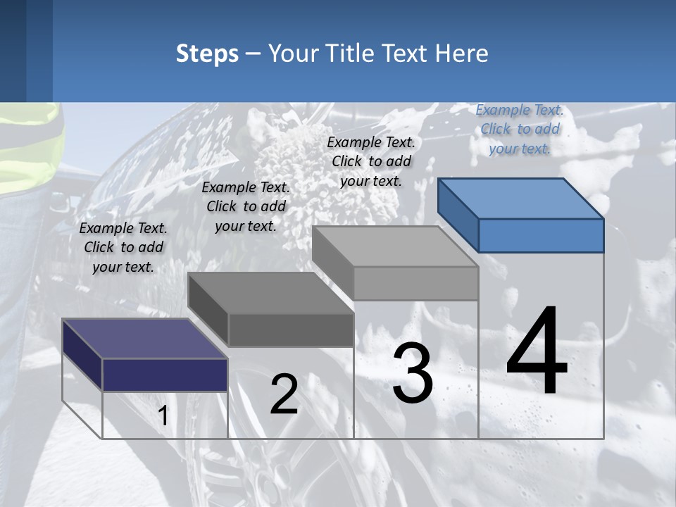A Person Washing A Car With A Sponge Powerpoint Template PowerPoint Template