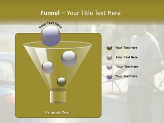 A Man Is Washing A Car With A Hose PowerPoint Template