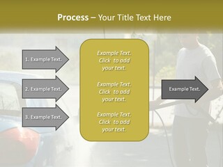 A Man Is Washing A Car With A Hose PowerPoint Template