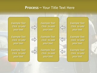 A Man Is Washing A Car With A Hose PowerPoint Template