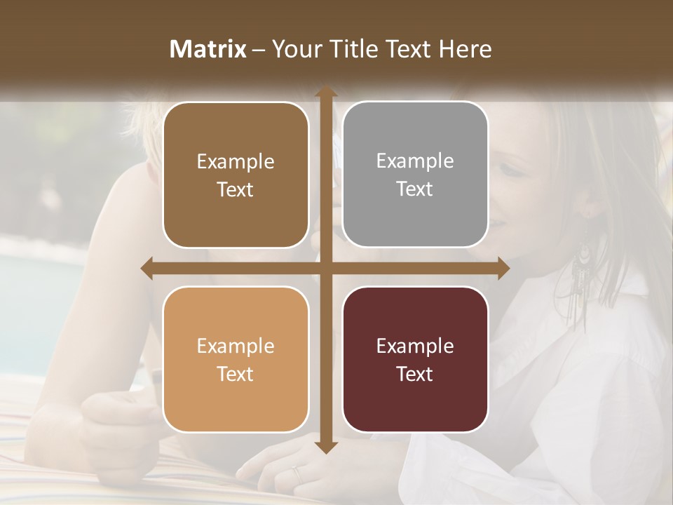 A Man And A Woman Laying On The Ground Talking On Their Cell Phones PowerPoint Template