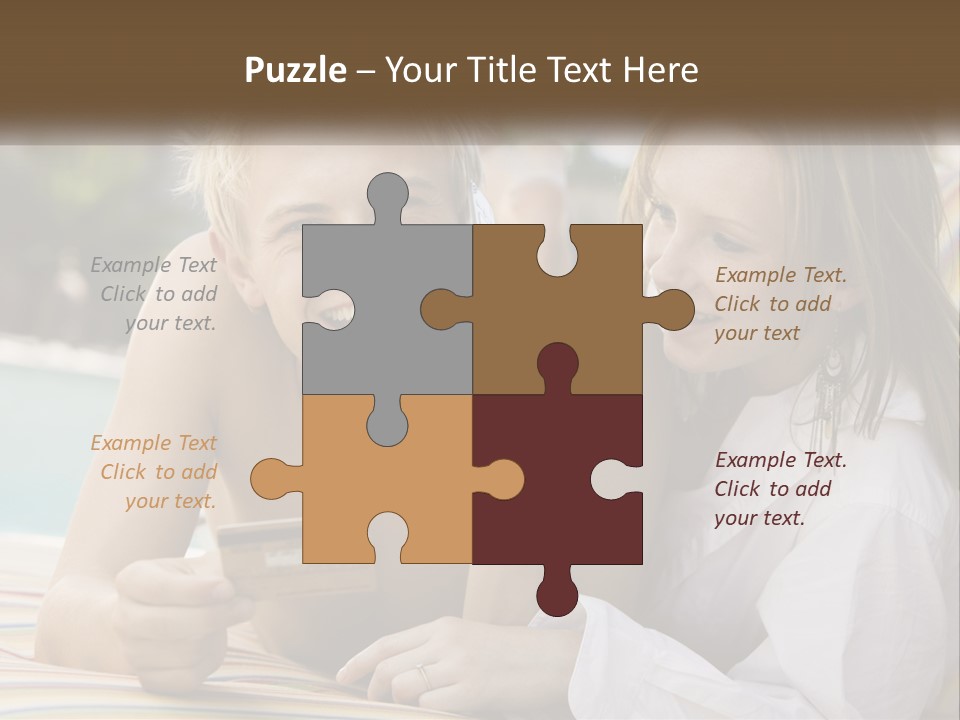 A Man And A Woman Laying On The Ground Talking On Their Cell Phones PowerPoint Template