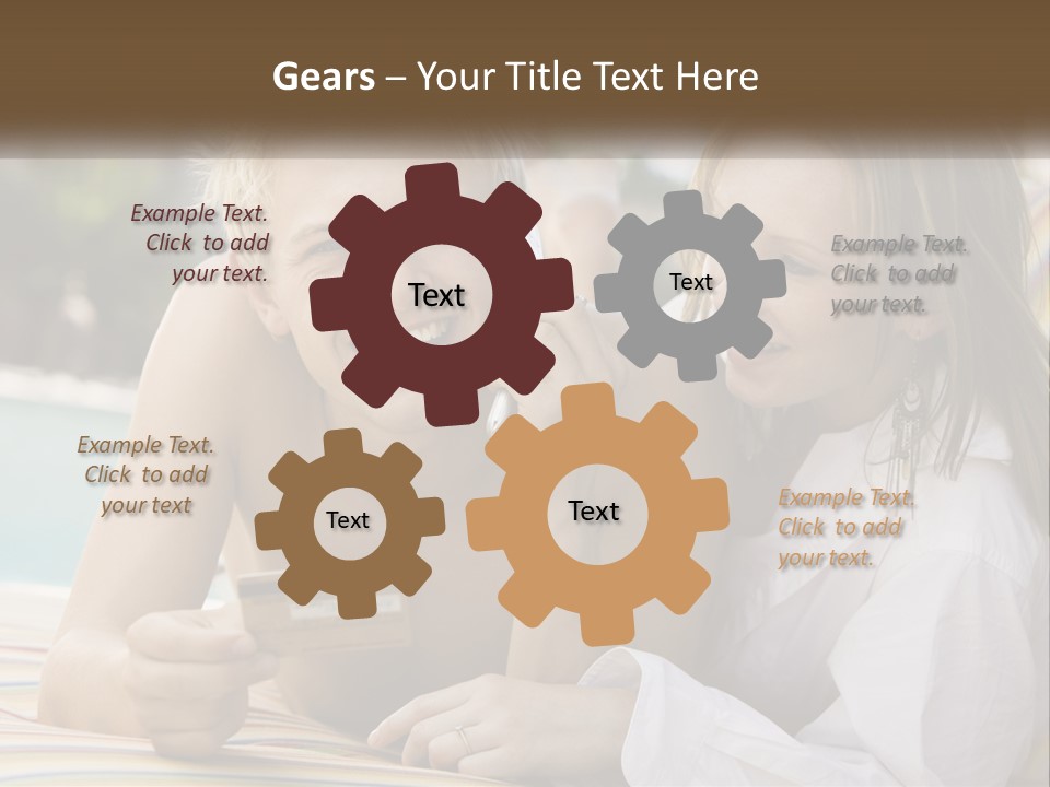 A Man And A Woman Laying On The Ground Talking On Their Cell Phones PowerPoint Template