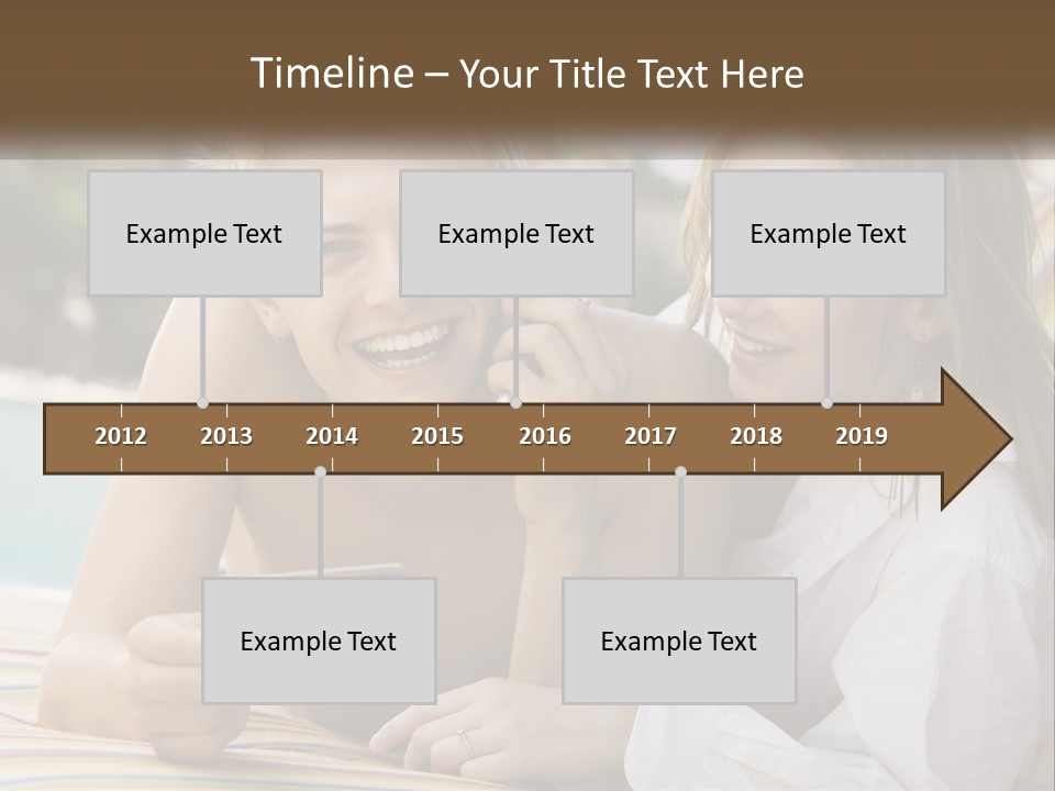 A Man And A Woman Laying On The Ground Talking On Their Cell Phones PowerPoint Template