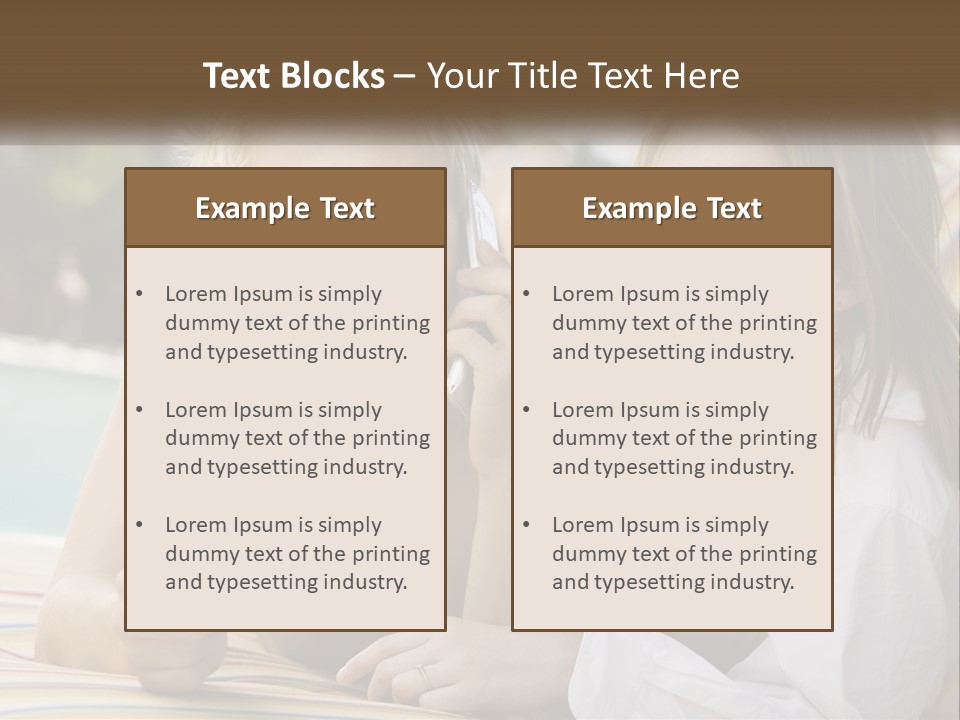 A Man And A Woman Laying On The Ground Talking On Their Cell Phones PowerPoint Template