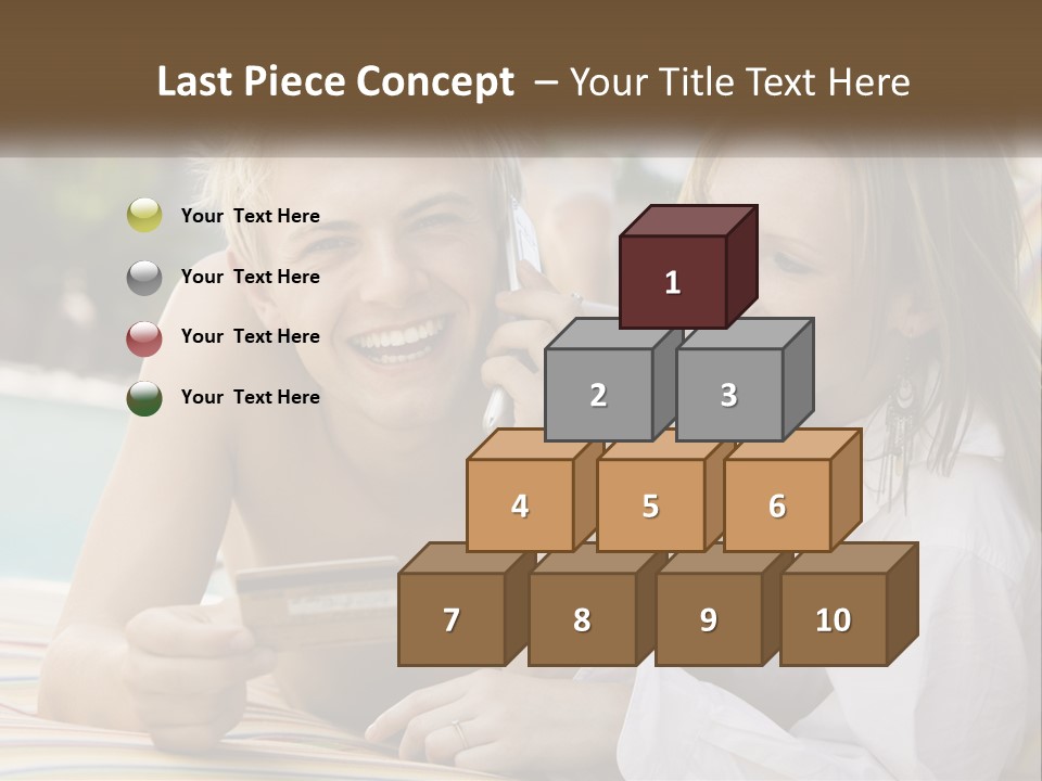 A Man And A Woman Laying On The Ground Talking On Their Cell Phones PowerPoint Template