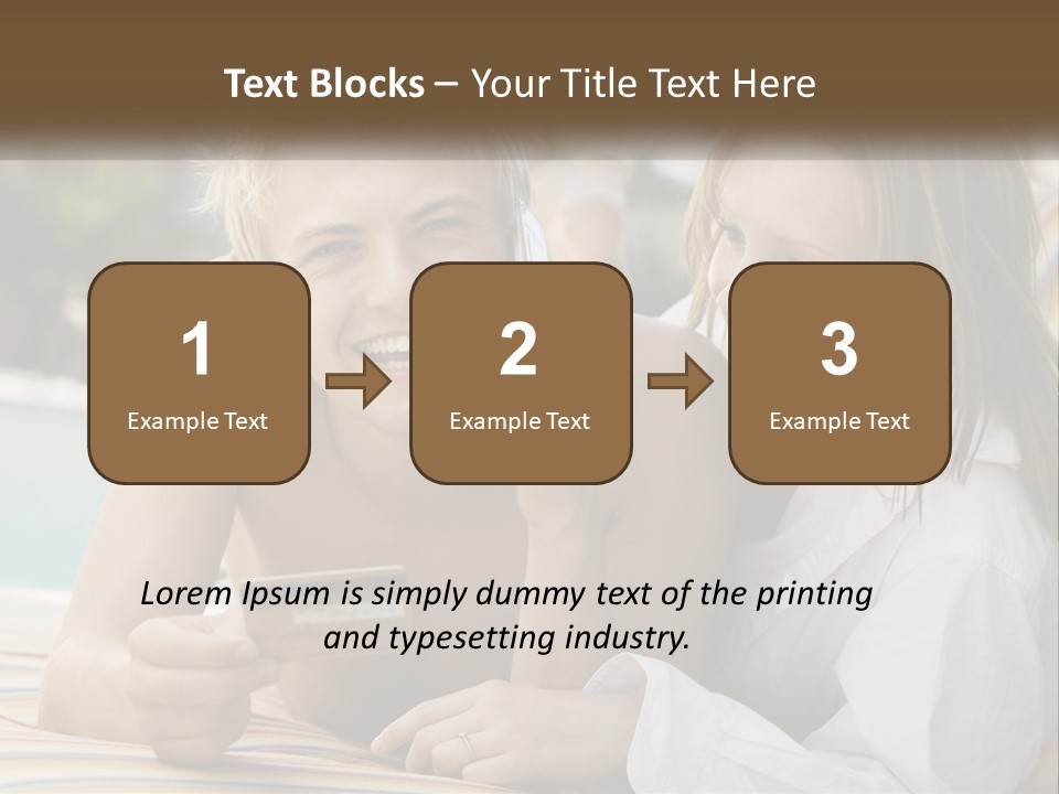 A Man And A Woman Laying On The Ground Talking On Their Cell Phones PowerPoint Template