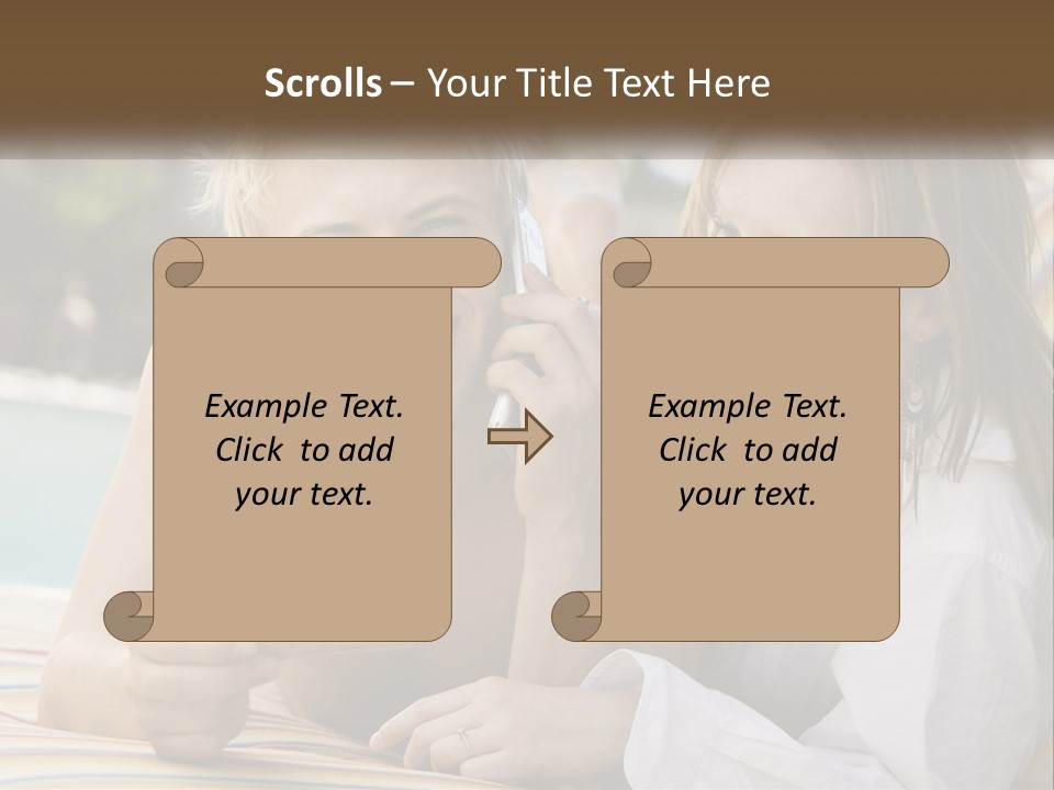 A Man And A Woman Laying On The Ground Talking On Their Cell Phones PowerPoint Template