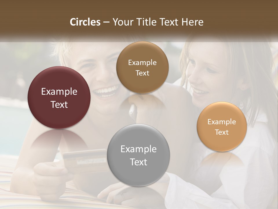 A Man And A Woman Laying On The Ground Talking On Their Cell Phones PowerPoint Template