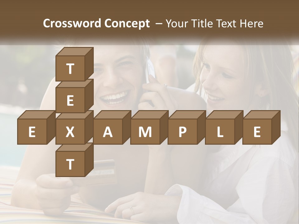 A Man And A Woman Laying On The Ground Talking On Their Cell Phones PowerPoint Template