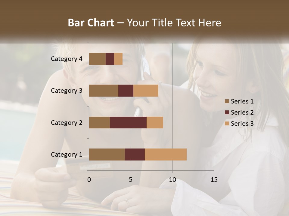 A Man And A Woman Laying On The Ground Talking On Their Cell Phones PowerPoint Template