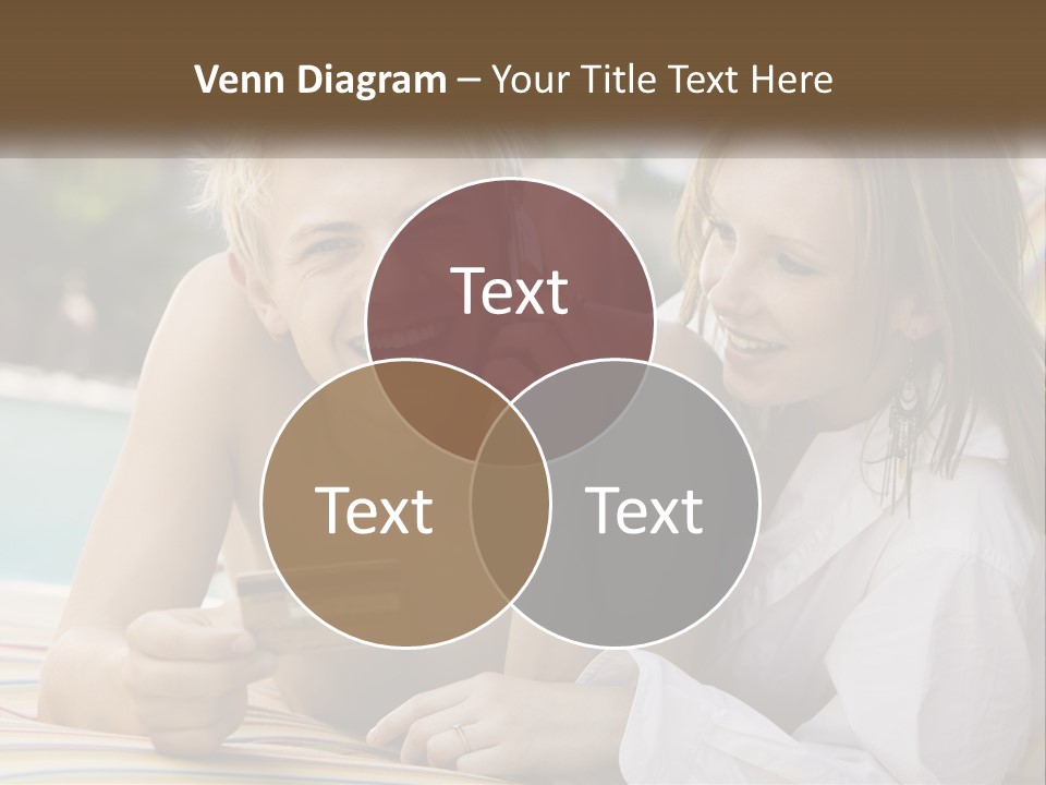 A Man And A Woman Laying On The Ground Talking On Their Cell Phones PowerPoint Template