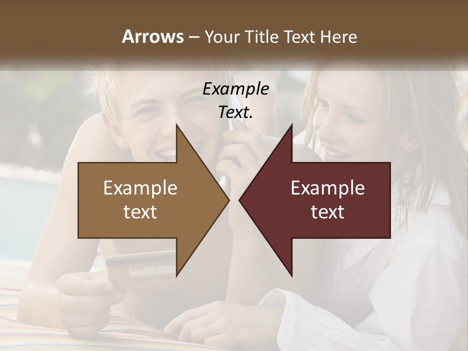 A Man And A Woman Laying On The Ground Talking On Their Cell Phones PowerPoint Template