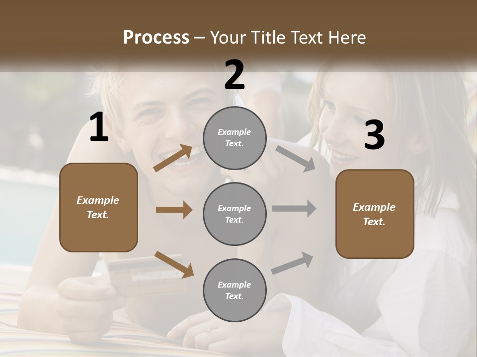 A Man And A Woman Laying On The Ground Talking On Their Cell Phones PowerPoint Template