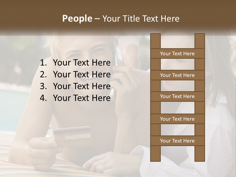 A Man And A Woman Laying On The Ground Talking On Their Cell Phones PowerPoint Template