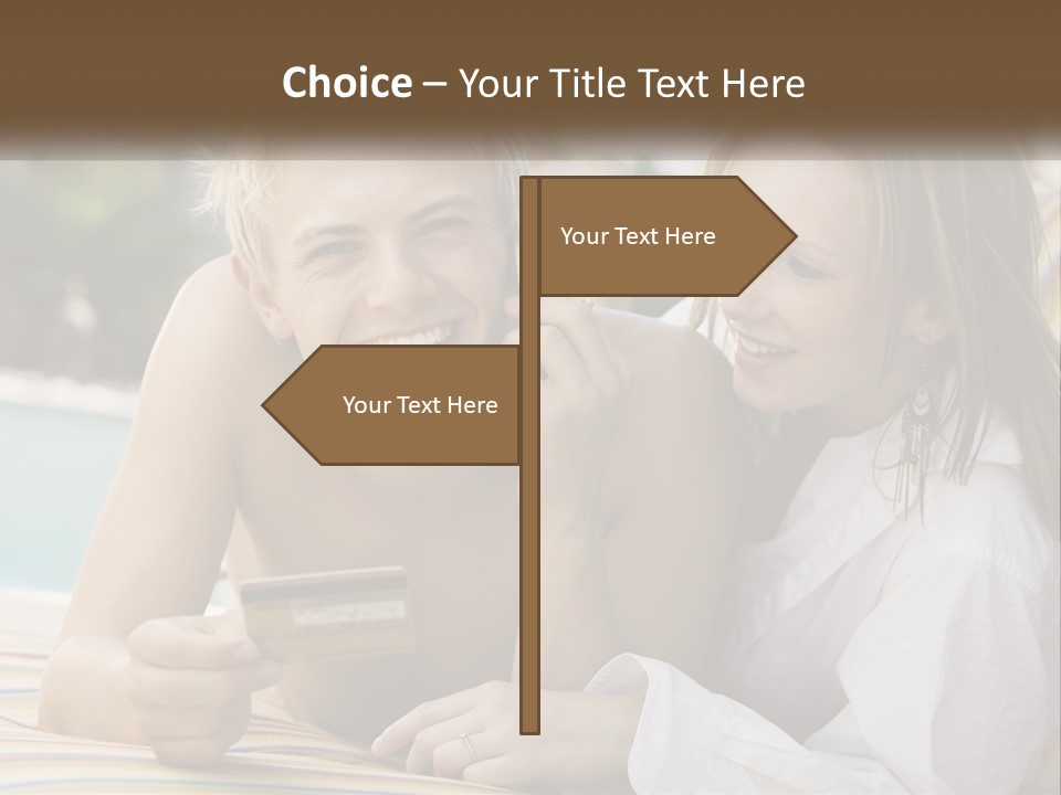 A Man And A Woman Laying On The Ground Talking On Their Cell Phones PowerPoint Template