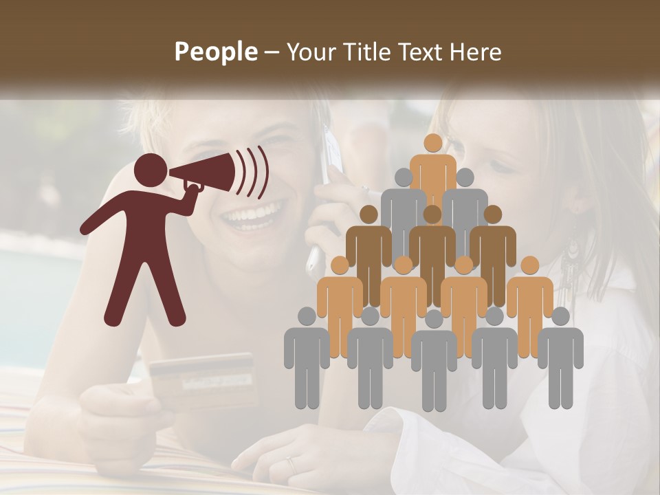 A Man And A Woman Laying On The Ground Talking On Their Cell Phones PowerPoint Template