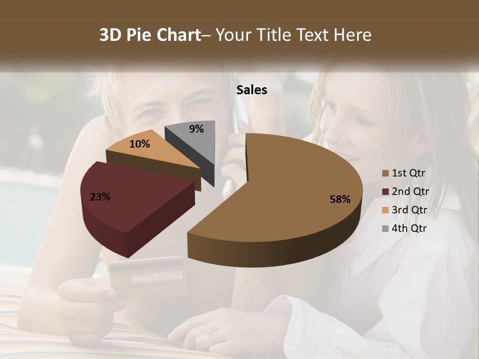 A Man And A Woman Laying On The Ground Talking On Their Cell Phones PowerPoint Template