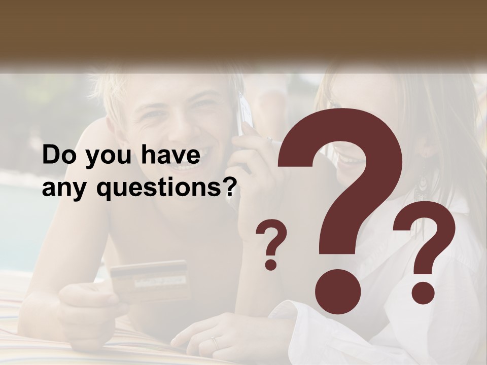 A Man And A Woman Laying On The Ground Talking On Their Cell Phones PowerPoint Template