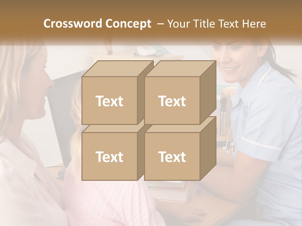 A Woman Talking To A Nurse At A Desk PowerPoint Template