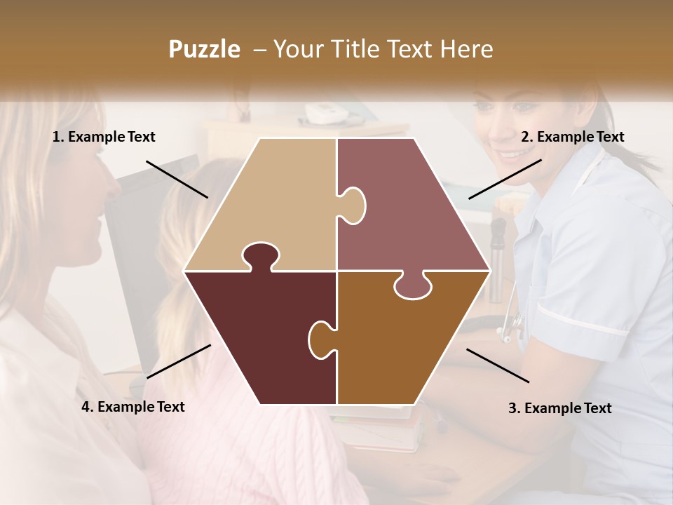 A Woman Talking To A Nurse At A Desk PowerPoint Template