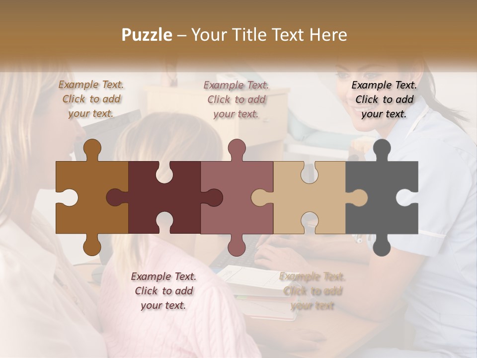 A Woman Talking To A Nurse At A Desk PowerPoint Template