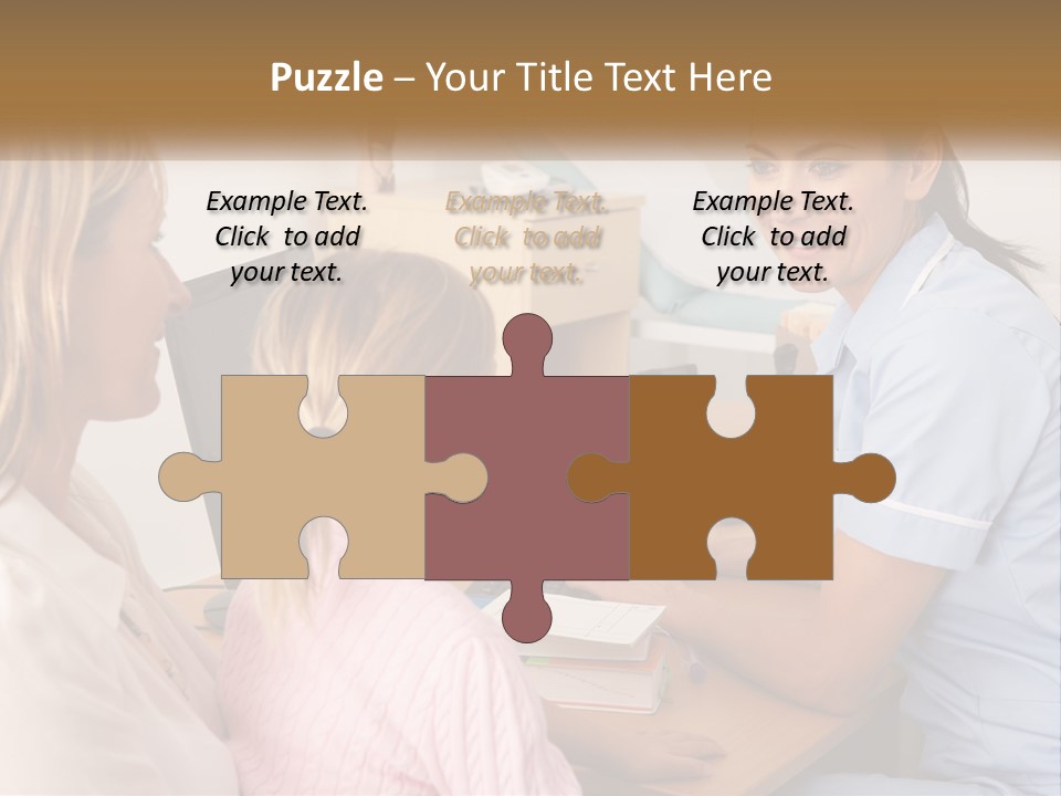 A Woman Talking To A Nurse At A Desk PowerPoint Template